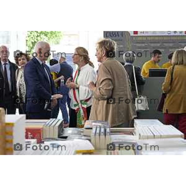 Bergamo Apertura fiera dei Librai e presnetazione libro Luciano Fontana corriere della sera Cesare Zapperi Daniele Rocchetti 18 Aprile 2026 Bergamo Italia Foto Tiziano Manzoni Lapresse