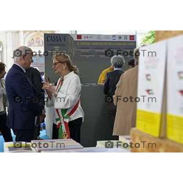 Bergamo Apertura fiera dei Librai e presnetazione libro Luciano Fontana corriere della sera Cesare Zapperi Daniele Rocchetti 18 Aprile 2026 Bergamo Italia Foto Tiziano Manzoni Lapresse