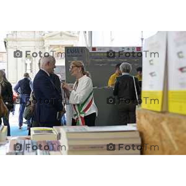 Bergamo Apertura fiera dei Librai e presnetazione libro Luciano Fontana corriere della sera Cesare Zapperi Daniele Rocchetti 18 Aprile 2026 Bergamo Italia Foto Tiziano Manzoni Lapresse