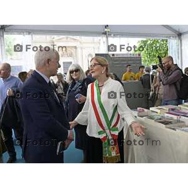 Bergamo Apertura fiera dei Librai e presnetazione libro Luciano Fontana corriere della sera Cesare Zapperi Daniele Rocchetti 18 Aprile 2026 Bergamo Italia Foto Tiziano Manzoni Lapresse