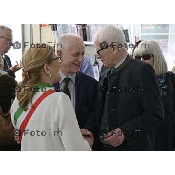 Bergamo Apertura fiera dei Librai e presnetazione libro Luciano Fontana corriere della sera Cesare Zapperi Daniele Rocchetti 18 Aprile 2026 Bergamo Italia Foto Tiziano Manzoni Lapresse