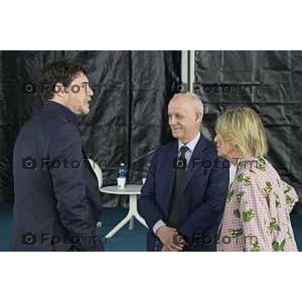 Bergamo Apertura fiera dei Librai e presnetazione libro Luciano Fontana corriere della sera Cesare Zapperi Daniele Rocchetti 18 Aprile 2026 Bergamo Italia Foto Tiziano Manzoni Lapresse