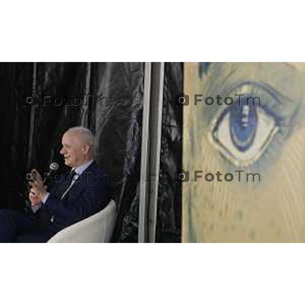 Bergamo Apertura fiera dei Librai e presnetazione libro Luciano Fontana corriere della sera Cesare Zapperi Daniele Rocchetti 18 Aprile 2026 Bergamo Italia Foto Tiziano Manzoni Lapresse