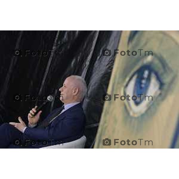 Bergamo Apertura fiera dei Librai e presnetazione libro Luciano Fontana corriere della sera Cesare Zapperi Daniele Rocchetti 18 Aprile 2026 Bergamo Italia Foto Tiziano Manzoni Lapresse