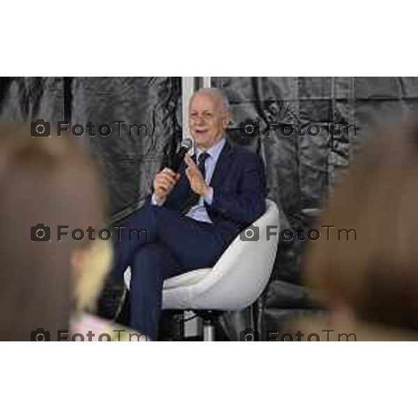 Bergamo Apertura fiera dei Librai e presnetazione libro Luciano Fontana corriere della sera Cesare Zapperi Daniele Rocchetti 18 Aprile 2026 Bergamo Italia Foto Tiziano Manzoni Lapresse