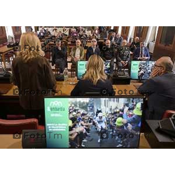 Bergamo presentazione ufficiale del Giro di Lombardia 2026 120 organizzato da RCS Sport 21 Aprile 2026 Bergamo Italia Foto Tiziano Manzoni Lapresse