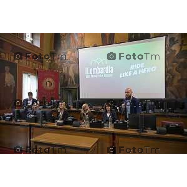 Bergamo presentazione ufficiale del Giro di Lombardia 2026 120 organizzato da RCS Sport 21 Aprile 2026 Bergamo Italia Foto Tiziano Manzoni Lapresse