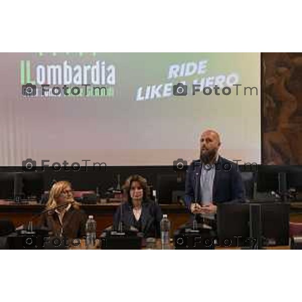 Bergamo presentazione ufficiale del Giro di Lombardia 2026 120 organizzato da RCS Sport 21 Aprile 2026 Bergamo Italia Foto Tiziano Manzoni Lapresse