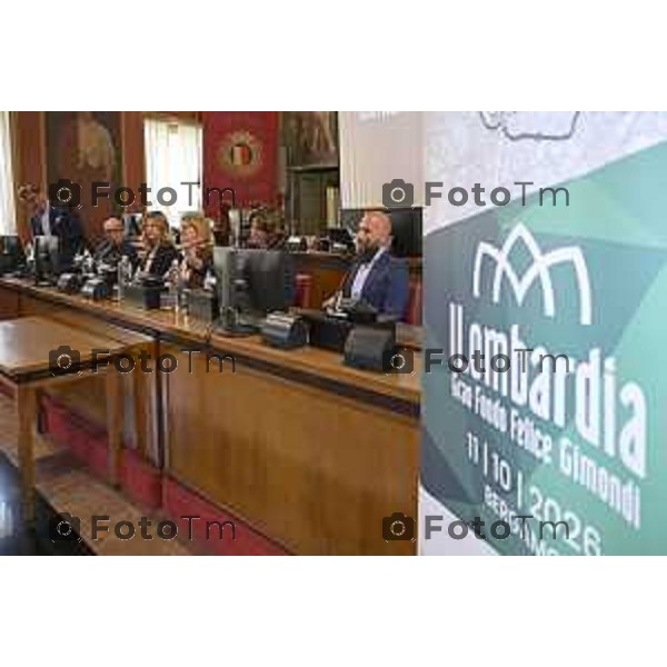 Bergamo presentazione ufficiale del Giro di Lombardia 2026 120 organizzato da RCS Sport 21 Aprile 2026 Bergamo Italia Foto Tiziano Manzoni Lapresse