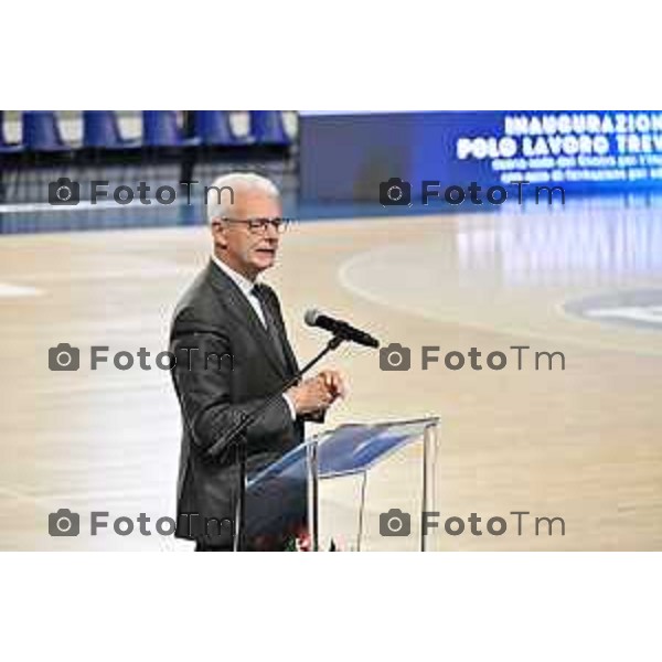 Treviglio Inaugurazione Polo Lavoro Treviglio Centro per l\'impiego con aule di formazione per adulti 22 Aprile 2026 Bergamo Italia Foto Tiziano Manzoni Lapresse