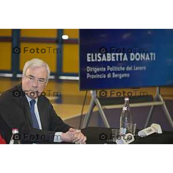 Treviglio Inaugurazione Polo Lavoro Treviglio Centro per l\'impiego con aule di formazione per adulti bEPPE pEZZONI 22 Aprile 2026 Bergamo Italia Foto Tiziano Manzoni Lapresse