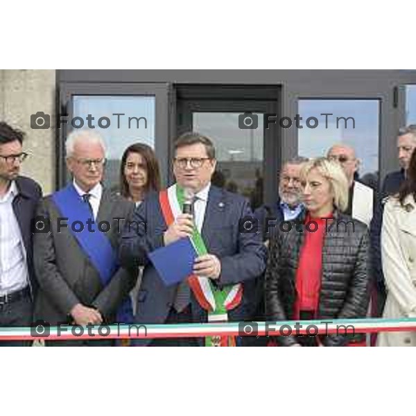 Treviglio Inaugurazione Polo Lavoro Treviglio Centro per l\'impiego con aule di formazione per adulti 22 Aprile 2026 Bergamo Italia Foto Tiziano Manzoni Lapresse