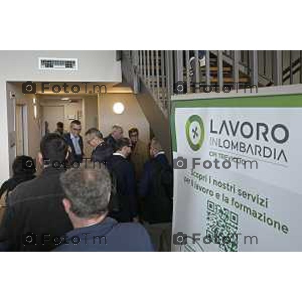 Treviglio Inaugurazione Polo Lavoro Treviglio Centro per l\'impiego con aule di formazione per adulti 22 Aprile 2026 Bergamo Italia Foto Tiziano Manzoni Lapresse