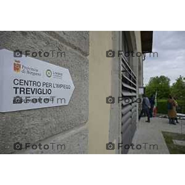 Treviglio Inaugurazione Polo Lavoro Treviglio Centro per l\'impiego con aule di formazione per adulti 22 Aprile 2026 Bergamo Italia Foto Tiziano Manzoni Lapresse