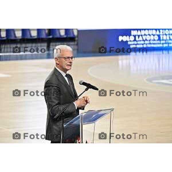 Treviglio Inaugurazione Polo Lavoro Treviglio Centro per l\'impiego con aule di formazione per adulti 22 Aprile 2026 Bergamo Italia Foto Tiziano Manzoni Lapresse