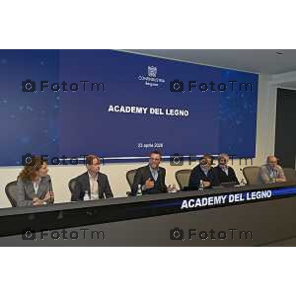 Bergamo confindustria conferenza Accademy del Legno 23 Aprile 2026 Bergamo Italia Foto Tiziano Manzoni Lapresse