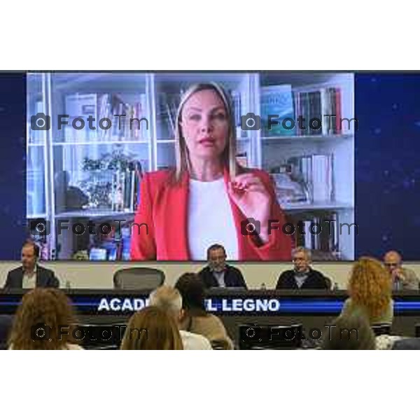 Bergamo confindustria conferenza Accademy del Legno 23 Aprile 2026 Bergamo Italia Foto Tiziano Manzoni Lapresse