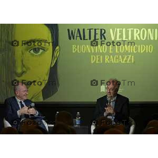 Bergamo Walter Veltroni alla Fiera dei Librai Bg Italia Cronaca 23-Aprile 2025 Foto Tiziano Manzoni Lapresse