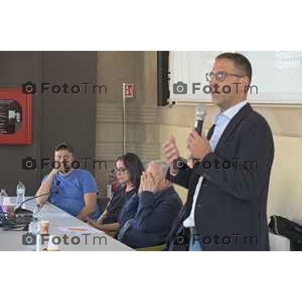 Fiera dei Librai Bergamo, l\'artista Andrea Mastrovito presenta il podcast "Le mani e la mente", 24- Aprile 2026 2026 Montello Italia foto Tiziano Manzoni Lapresse