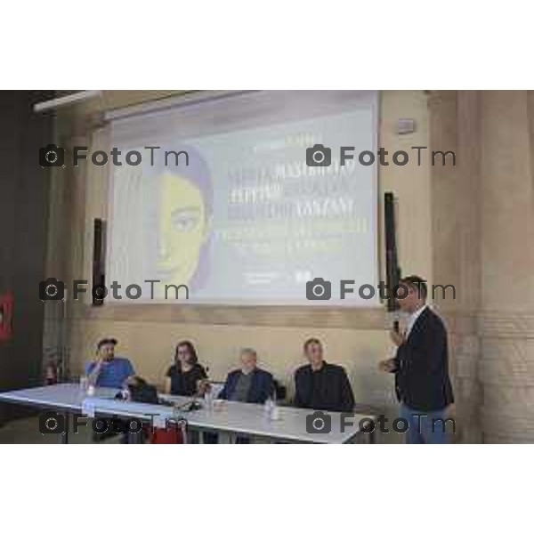 Fiera dei Librai Bergamo, l\'artista Andrea Mastrovito presenta il podcast "Le mani e la mente", 24- Aprile 2026 2026 Montello Italia foto Tiziano Manzoni Lapresse