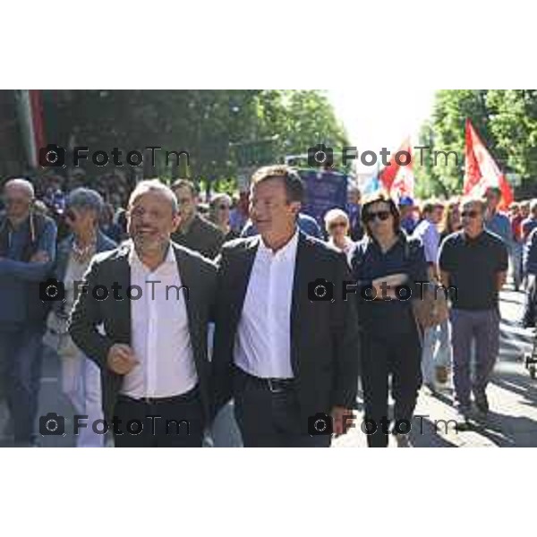 Bergamo festa liberazione corteo e piazza liberta 25 Aprile 2026 25 Aprile 2026 Bergamo Italia Giorgio Gori Foto Tiziano Manzoni Lapresse