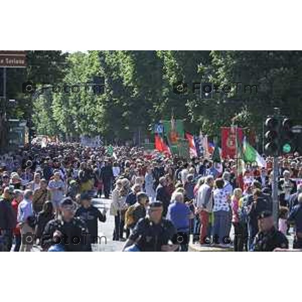 Bergamo festa liberazione corteo e piazza liberta 25 Aprile 2026 25 Aprile 2026 Bergamo Italia Foto Tiziano Manzoni Lapresse