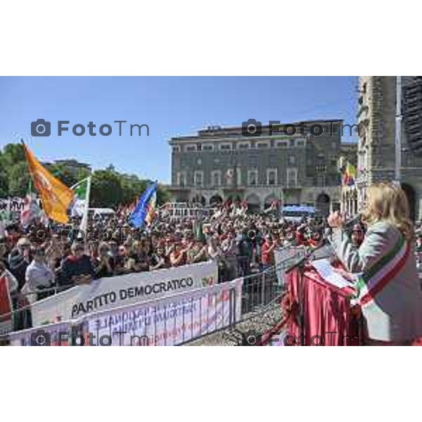 Bergamo festa liberazione corteo e piazza liberta 25 Aprile 2026 25 Aprile 2026 Bergamo Italia Foto Tiziano Manzoni Lapresse