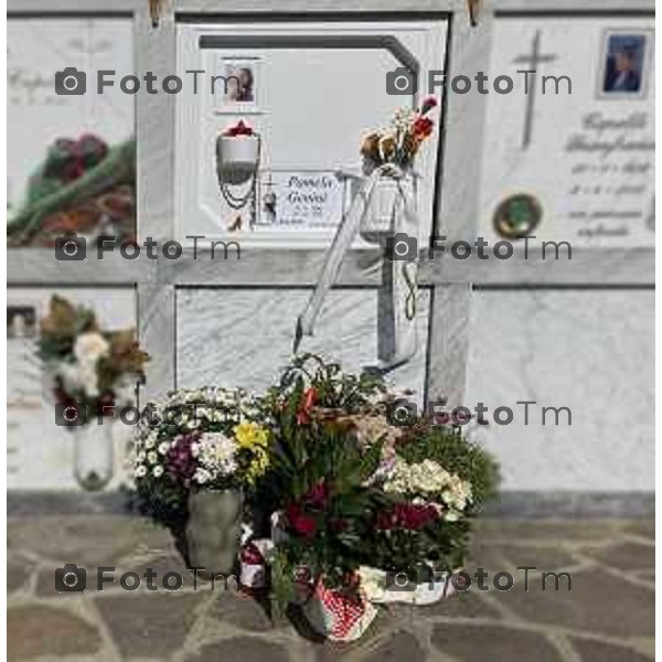 Strozza cimitero lapide di Pamela Genini assassina a coltellate 24 Aprile 2026 Bergamo Italia Foto Tiziano Manzoni Lapresse