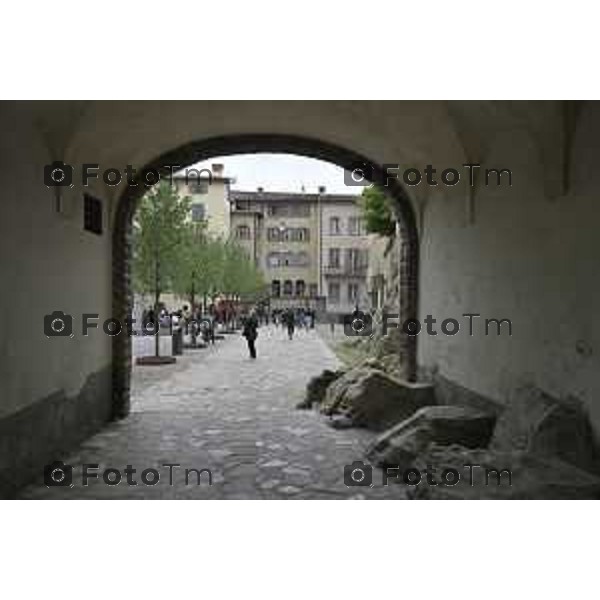 Bergamo Alta inaugurata piazza Angelini ex area di parcheggio 29 Aprile 2026 Bergamo Italia Foto Tiziano Manzoni Lapresse