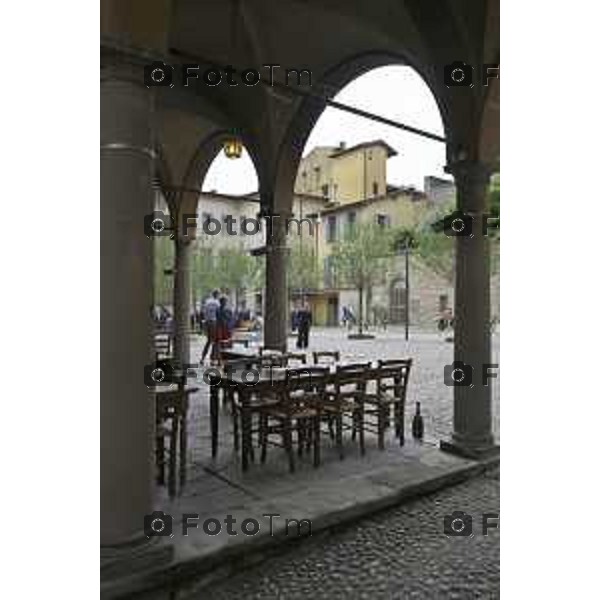 Bergamo Alta inaugurata piazza Angelini ex area di parcheggio 29 Aprile 2026 Bergamo Italia Foto Tiziano Manzoni Lapresse