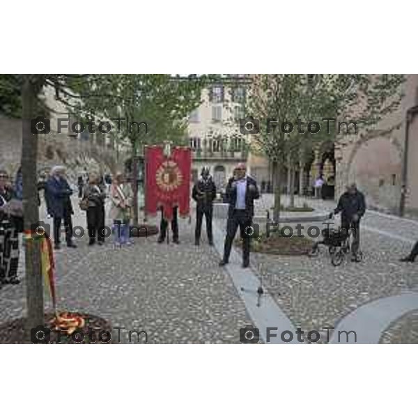 Bergamo Alta inaugurata piazza Angelini ex area di parcheggio 29 Aprile 2026 Bergamo Italia Foto Tiziano Manzoni Lapresse