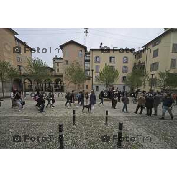 Bergamo Alta inaugurata piazza Angelini ex area di parcheggio 29 Aprile 2026 Bergamo Italia Foto Tiziano Manzoni Lapresse