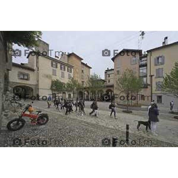 Bergamo Alta inaugurata piazza Angelini ex area di parcheggio 29 Aprile 2026 Bergamo Italia Foto Tiziano Manzoni Lapresse