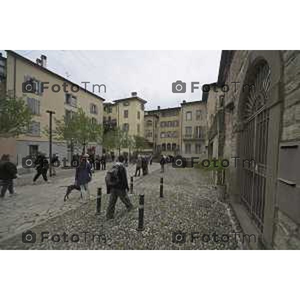 Bergamo Alta inaugurata piazza Angelini ex area di parcheggio 29 Aprile 2026 Bergamo Italia Foto Tiziano Manzoni Lapresse