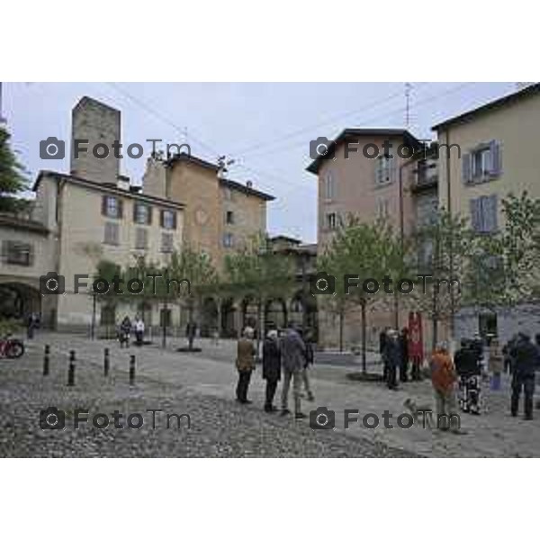 Bergamo Alta inaugurata piazza Angelini ex area di parcheggio 29 Aprile 2026 Bergamo Italia Foto Tiziano Manzoni Lapresse