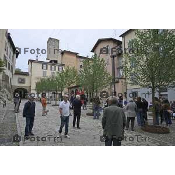 Bergamo Alta inaugurata piazza Angelini ex area di parcheggio 29 Aprile 2026 Bergamo Italia Foto Tiziano Manzoni Lapresse