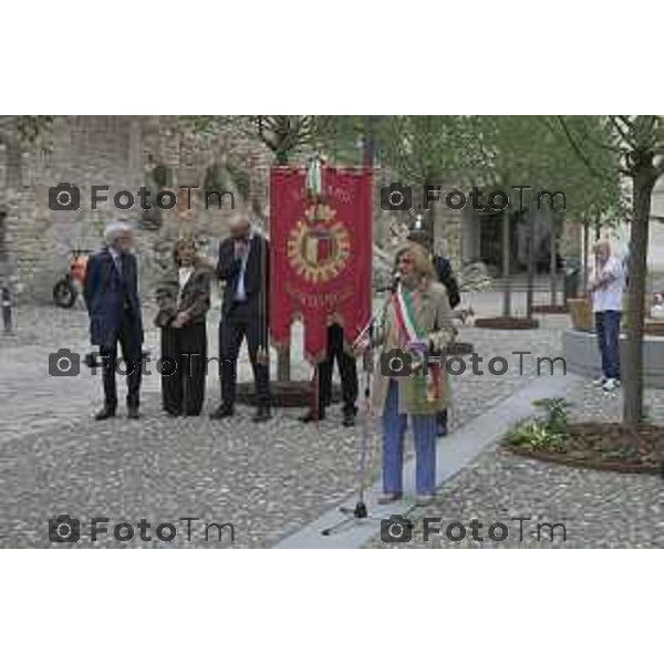 Bergamo Alta inaugurata piazza Angelini ex area di parcheggio 29 Aprile 2026 Bergamo Italia Foto Tiziano Manzoni Lapresse