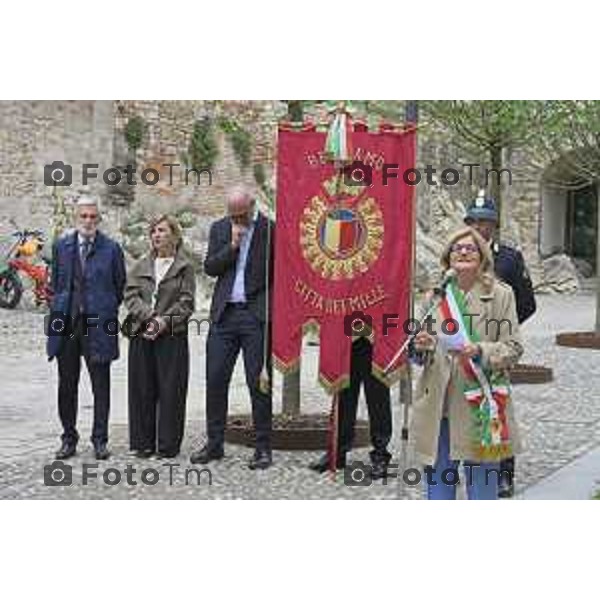 Bergamo Alta inaugurata piazza Angelini ex area di parcheggio 29 Aprile 2026 Bergamo Italia Foto Tiziano Manzoni Lapresse
