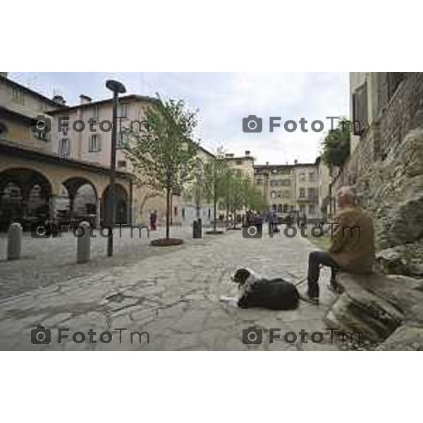 Bergamo Alta inaugurata piazza Angelini ex area di parcheggio 29 Aprile 2026 Bergamo Italia Foto Tiziano Manzoni Lapresse