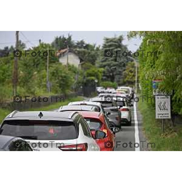Calusco traffico verso il ponte di Paderno causa chiusura ponte di Brivio 4 maggio 2026 cronaca Bergamo Italia Foto Tiziano Manzoni Lapresse