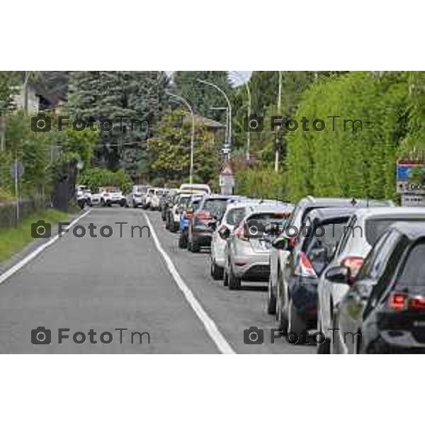 Calusco traffico verso il ponte di Paderno causa chiusura ponte di Brivio 4 maggio 2026 cronaca Bergamo Italia Foto Tiziano Manzoni Lapresse