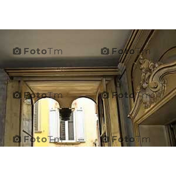 Bergamo sopralluogo all’ex principe di Napoli, via Pignolo l’avanzamento dei lavori, l’assessore alla Rigenerazione urbana Francesco Valesini, Luigi e Pietro Ferrara per Rinascimento Holding, Pia Locatelli, presidente della Fondazione A. J. Zaninoni, Leonardo Angelini, direttore dei lavori con Ferretti Casa. 4 maggio 2026 cronaca Bergamo Italia Foto Tiziano Manzoni Lapresse