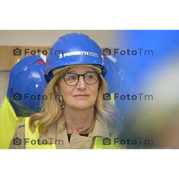 Bergamo sopralluogo all’ex principe di Napoli, via Pignolo l’avanzamento dei lavori, l’assessore alla Rigenerazione urbana Francesco Valesini, Luigi e Pietro Ferrara per Rinascimento Holding, Pia Locatelli, presidente della Fondazione A. J. Zaninoni, Leonardo Angelini, direttore dei lavori con Ferretti Casa. nella foto Elena Carnevali 4 maggio 2026 cronaca Bergamo Italia Foto Tiziano Manzoni Lapresse