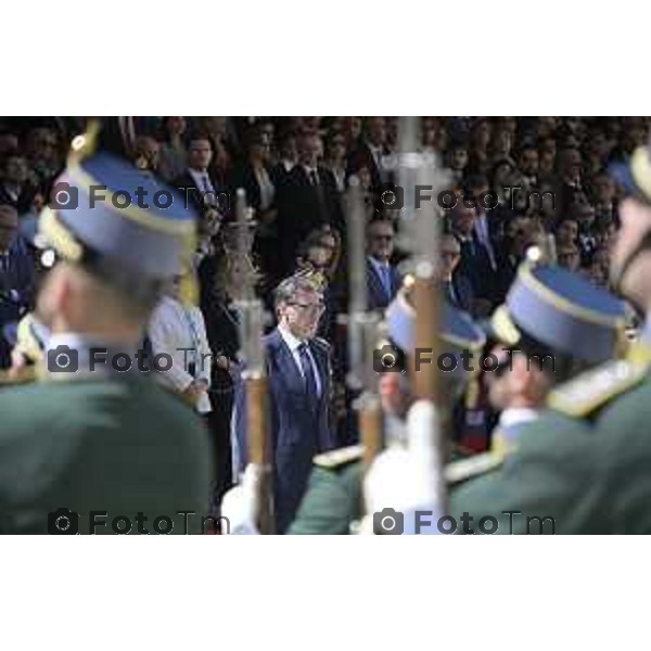 Bergamo Giuramento solenne del 125° corso \'\'Trieste IV\'\' e del 24° corso \'\'Cassiopea II\'\' 09 maggio 2026 cronaca Bergamo Italia Foto Tiziano Manzoni Lapresse