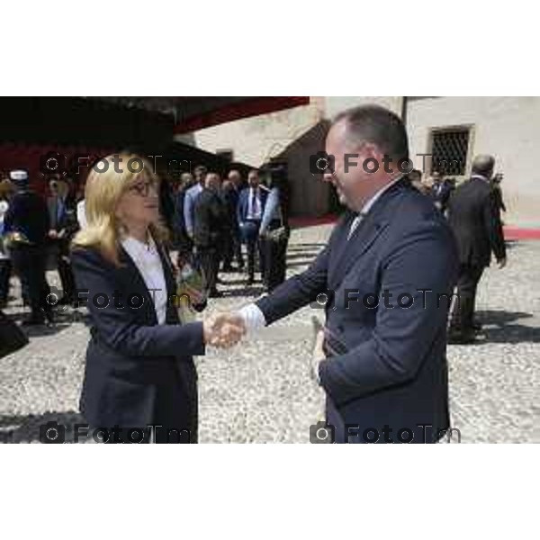 Bergamo Giuramento solenne del 125° corso \'\'Trieste IV\'\' e del 24° corso \'\'Cassiopea II\'\' 09 maggio 2026 cronaca Bergamo Italia Foto Tiziano Manzoni Lapresse