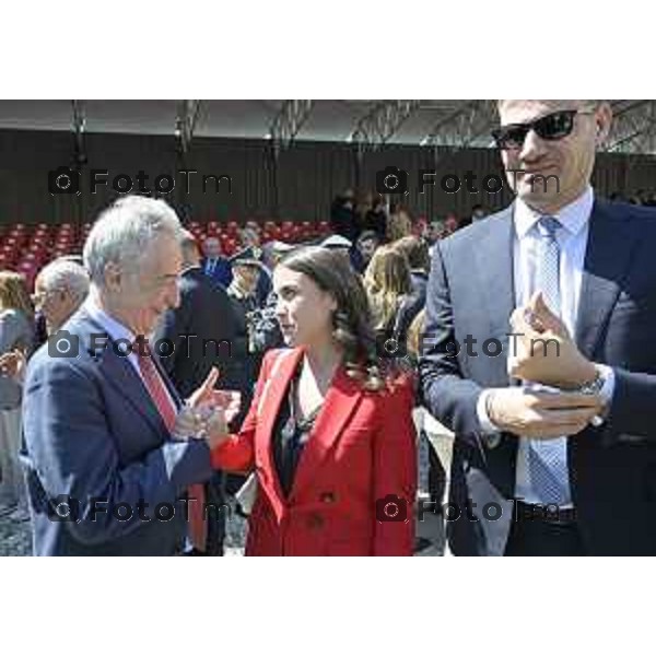 Bergamo Giuramento solenne del 125° corso \'\'Trieste IV\'\' e del 24° corso \'\'Cassiopea II\'\' 09 maggio 2026 cronaca Bergamo Italia Foto Tiziano Manzoni Lapresse