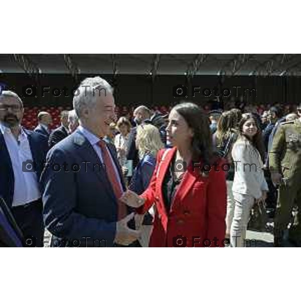 Bergamo Giuramento solenne del 125° corso \'\'Trieste IV\'\' e del 24° corso \'\'Cassiopea II\'\' 09 maggio 2026 cronaca Bergamo Italia Foto Tiziano Manzoni Lapresse