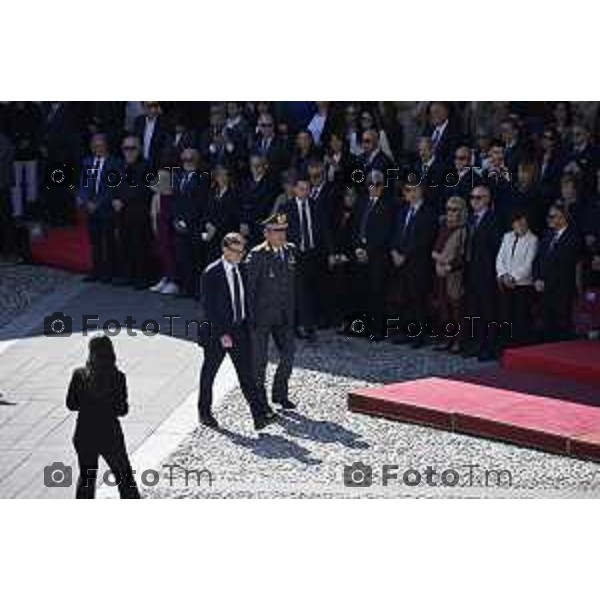 Bergamo Giuramento solenne del 125° corso \'\'Trieste IV\'\' e del 24° corso \'\'Cassiopea II\'\' 09 maggio 2026 cronaca Bergamo Italia Foto Tiziano Manzoni Lapresse