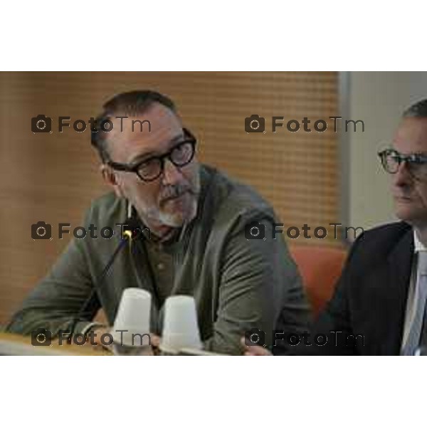 Bergamo Casa dello Sport "Yara Gambirasio" Bergamo presentazione di "Arbitri Italiani", l\'iniziativa con eventi per la promozione del far play Mario Mazzoleni; direttore Art Events ed ex arbitro di serie A; Marcella Messina, assessora allo Sport del Comune di Bergamo; Giovanni Malanchini, consigliere regionale; Fulvio Gambirasio, consigliere associazione La Passione di Yara; Daniele Tagliabue, curatore del progetto; Paolo Casarin, ex arbitro internazionale. 2 maggio 2026 cronaca Bergamo Italia Foto Tiziano Manzoni Lapresse