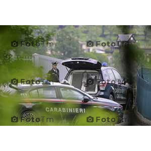 Sant\'Omobono Valle Imagna Bergamo ricerche, condotte dai carabinieri di Bergamo con il supporto delle unità cinofile di Firenze, si stanno concentrando in alcune aree rdi proprieta di francesco dolci in particolare a a Sant\'Omobono Terme 19 Maggio 2026 Bergamo Italia Foto Tiziano Manzoni Lapresse